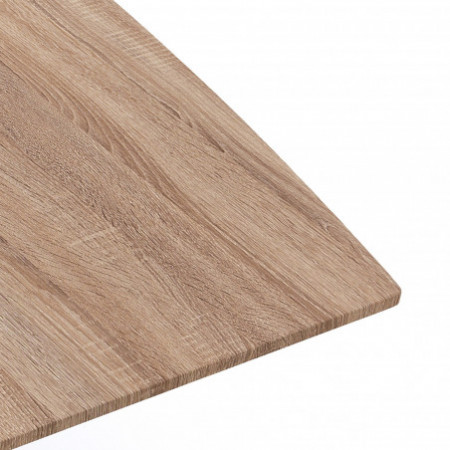Tavolo Allungabile in legno Jose Oak Top in MDF finitura Rovere e Gambe in metallo Nero opaco, 160-210 x 90 cm