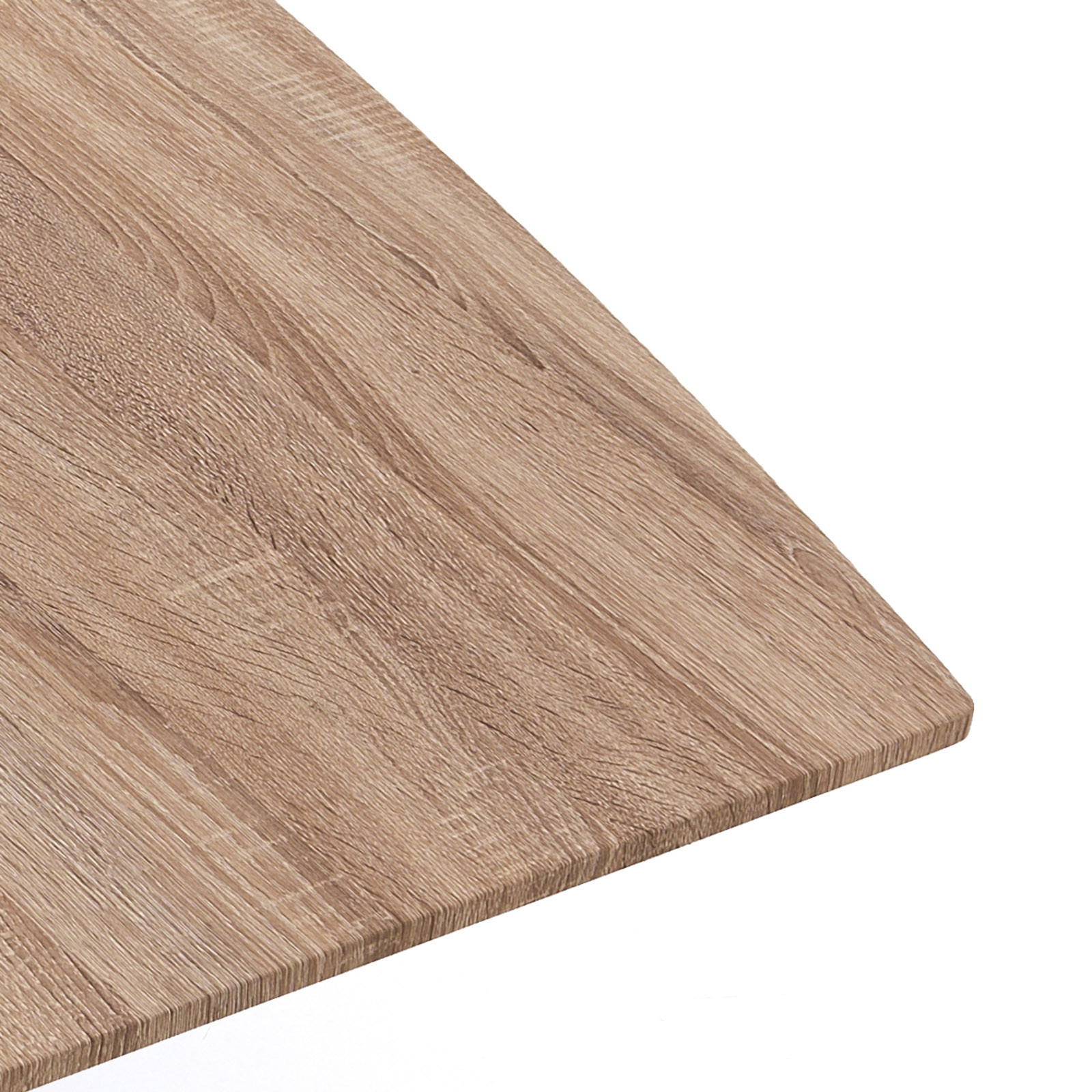 Tavolo Allungabile in legno Jose Oak Top in MDF finitura Rovere e Gambe in metallo Nero opaco, 160-210 x 90 cm