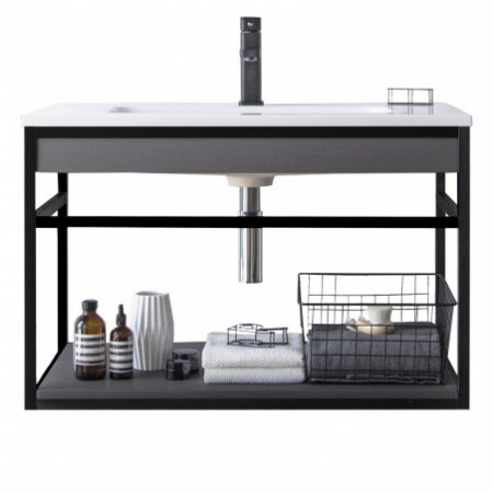 Mobile Bagno Sally Grey Black 80