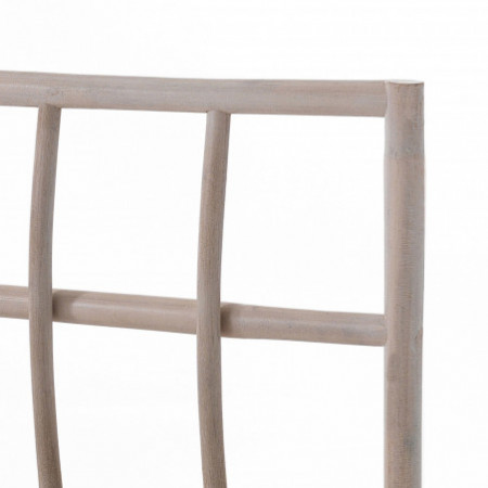 Basamento Centrale Fedra in Rattan Sbiancato per 1 elemento Kamar, 80x80xh70 cm