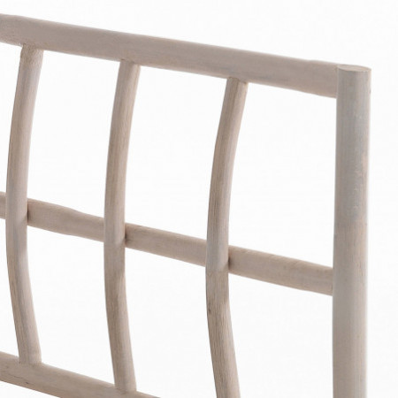 Basamento Angolare Fedra in Rattan Sbiancato per 1 elemento Kamar, 80x80xh70 cm