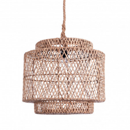 Lampadario Cattolica in Rattan, d55xh47 cm