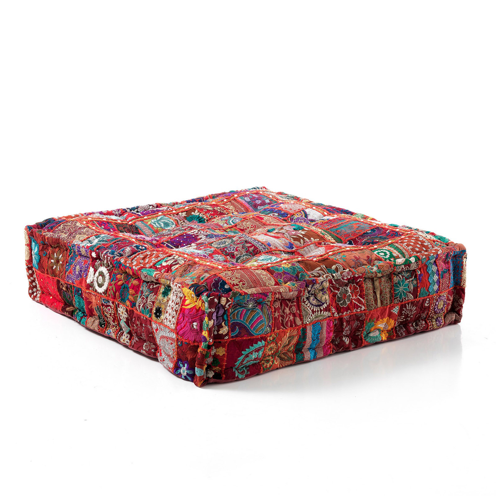 Pouff Quadrato Kamar Red Patch