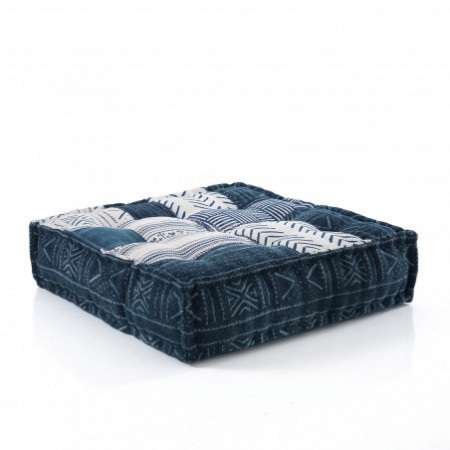 Pouff Quadrato Kamar Blue/Beige