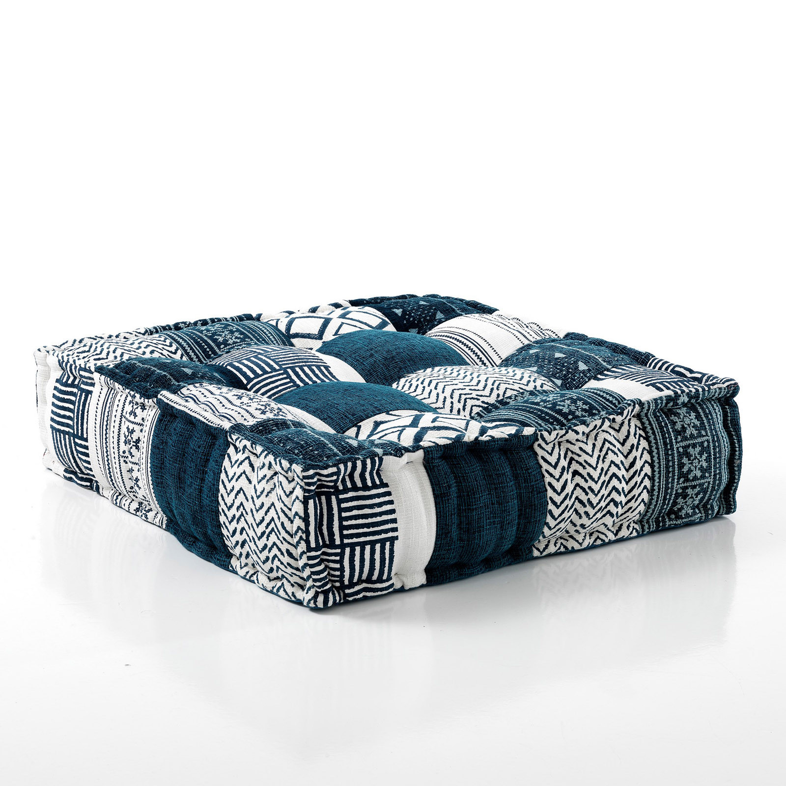 Pouff Quadrato Kamar White/Blue