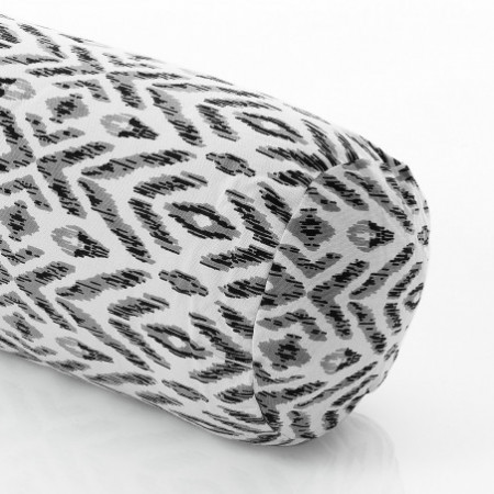 Cuscino a Rullo Mimmi B&W rivestimento Cotone 100% Bianco Nero, 50xd18 cm