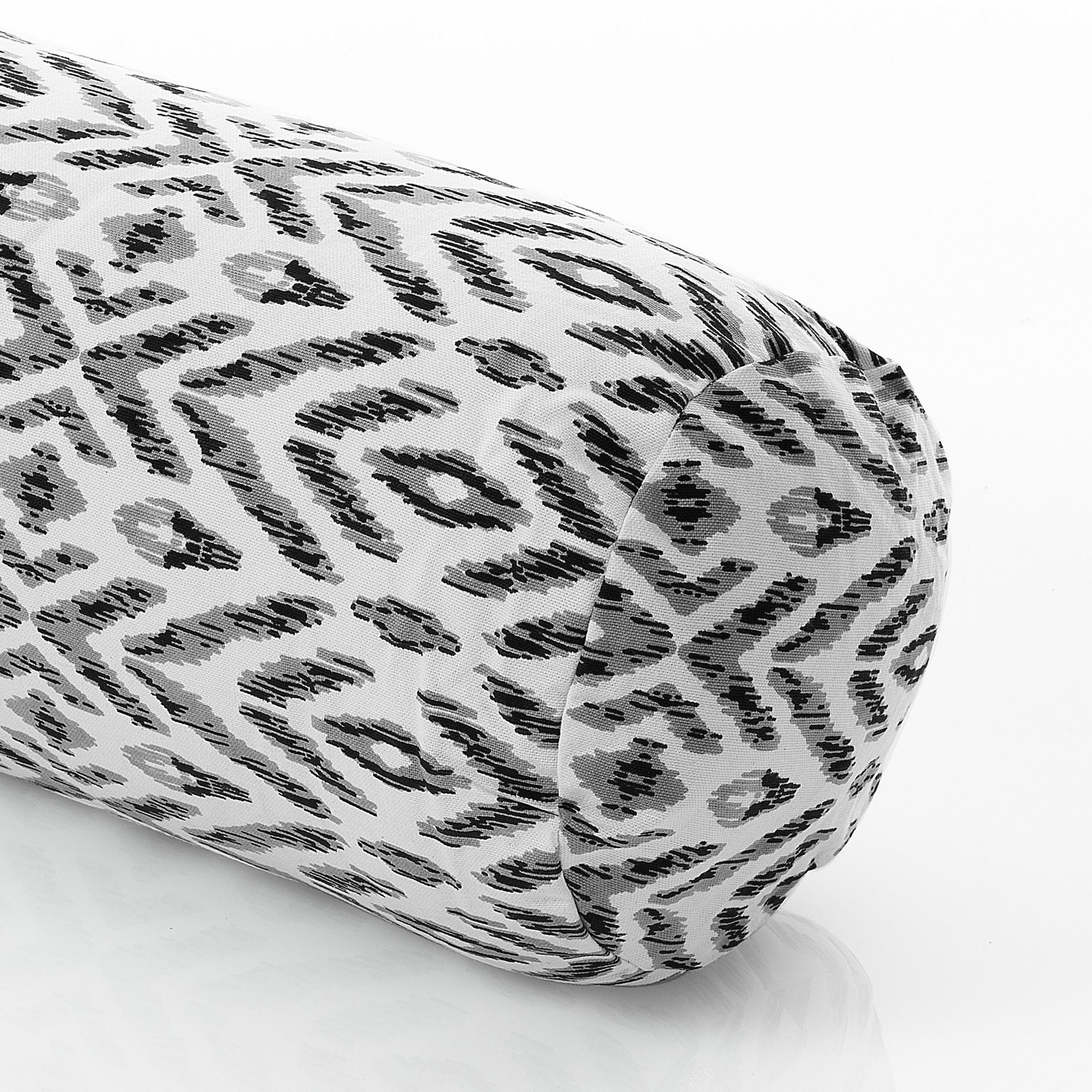 Cuscino a Rullo Mimmi B&W rivestimento Cotone 100% Bianco Nero, 50xd18 cm