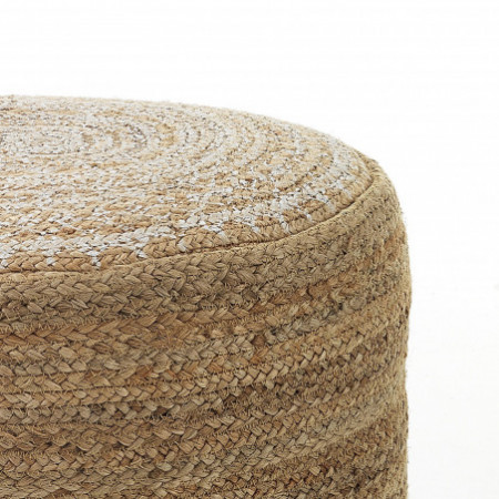 Pouf Juta Andrea in juta intrecciata colore naturale, d45xh40 cm