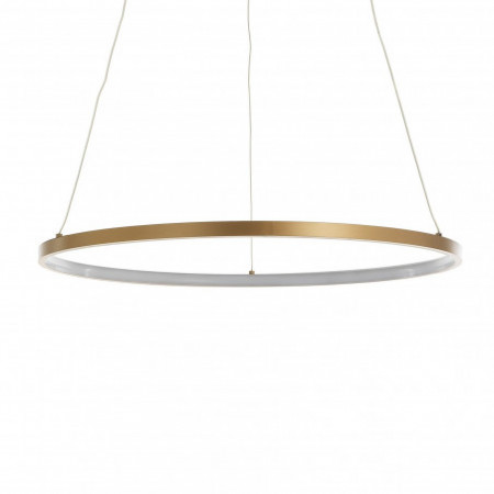 Lampadario LED allumino colore oro opaco  dimensioni lampadario cm. H.92 x D.60 filo elettrico regolabile