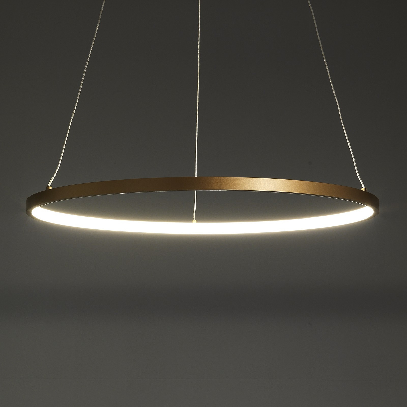 Lampadario LED Holes-B Oro in Allumino Oro satinato con filo regolabile, d60 h92 cm