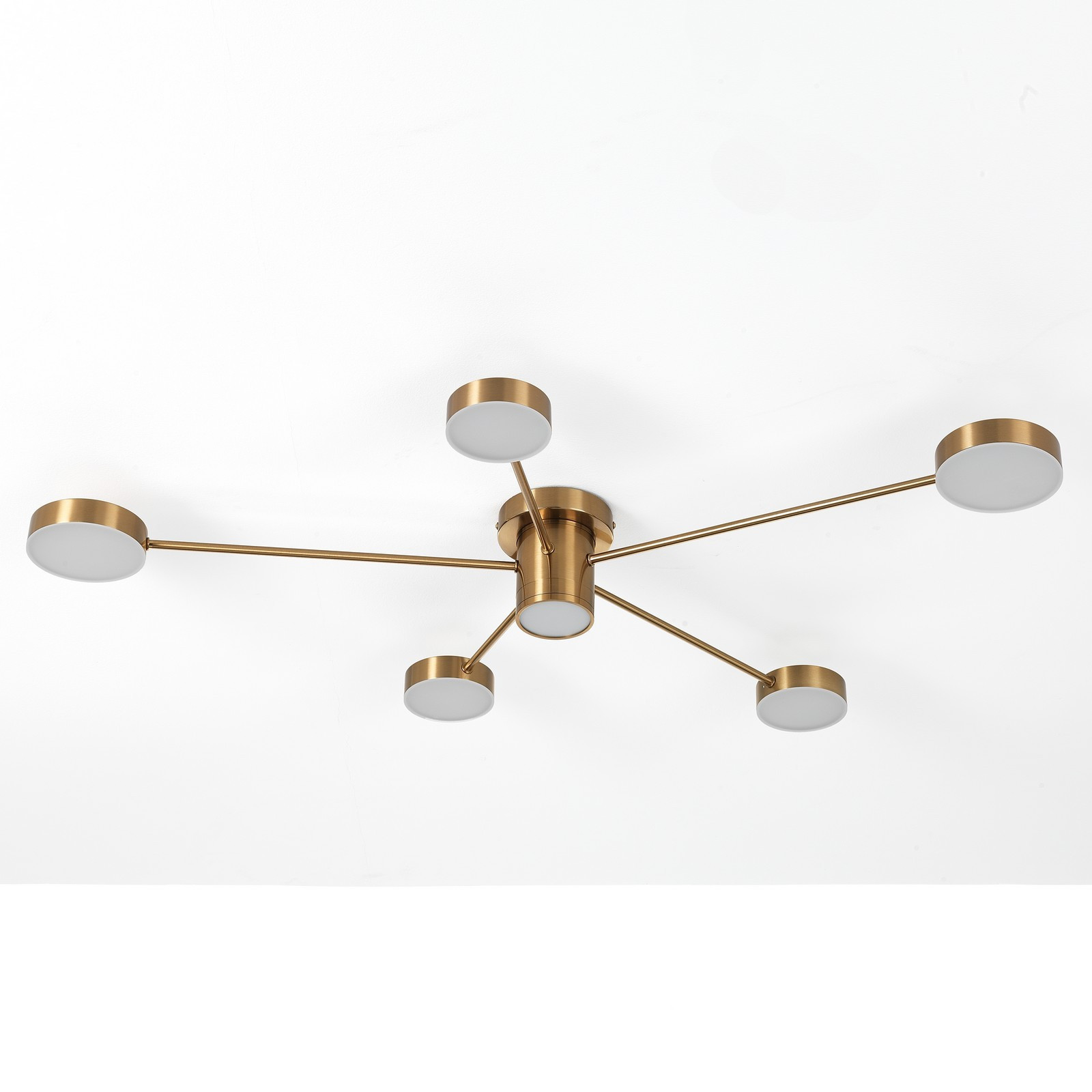 Lampadario LED in metallo verniciato Ottone dimensioni cm. L..100 P.70 H.13