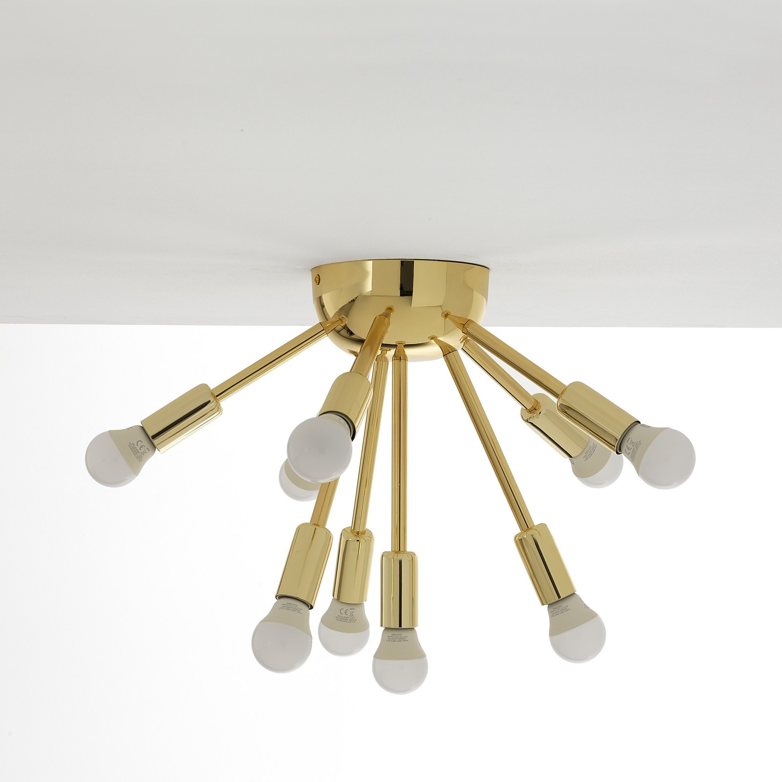 Lampadario / Applique in metallo  colore Oro lucido dimensioni cm. D.38 H.29