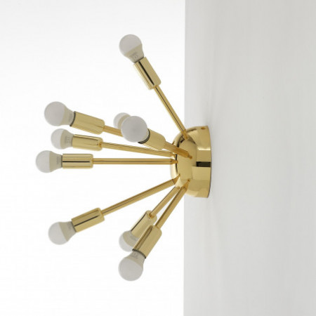 Lampadario / Applique Sun in Metallo Oro lucido, d38 h29