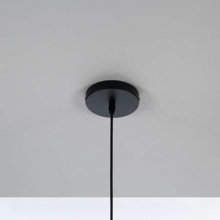 Lampadario Franco in Metallo Nero opaco filo regolabile, d50 h25 cm