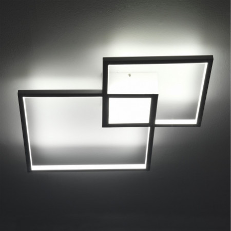 Plafoniera / Applique LED Plaza White in Metallo Bianco opaco, 54x54 h8 cm