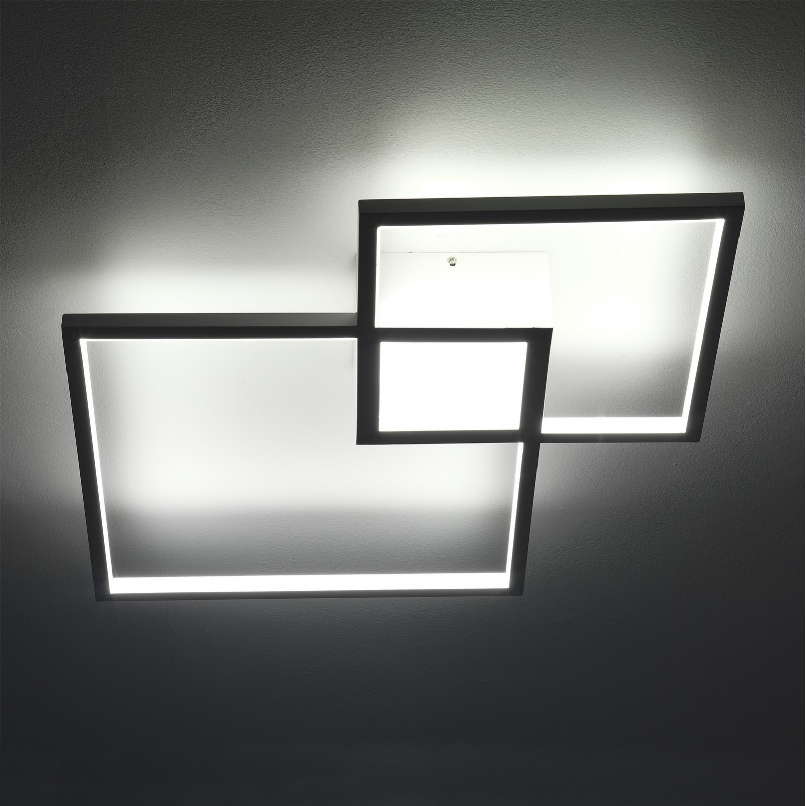 Plafoniera / Applique LED Plaza White in Metallo Bianco opaco, 54x54 h8 cm