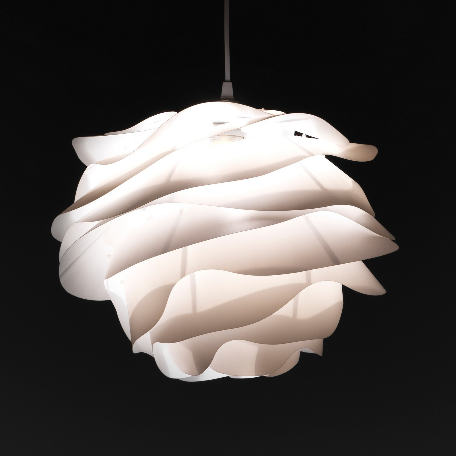 Lampadario Dede in polipropilene Bianco opaco con filo regolabile, d40 h30 cm