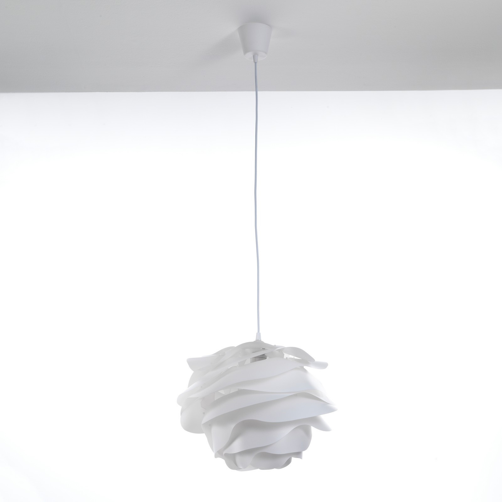 Lampadario Dede in polipropilene Bianco opaco con filo regolabile, d40 h30 cm