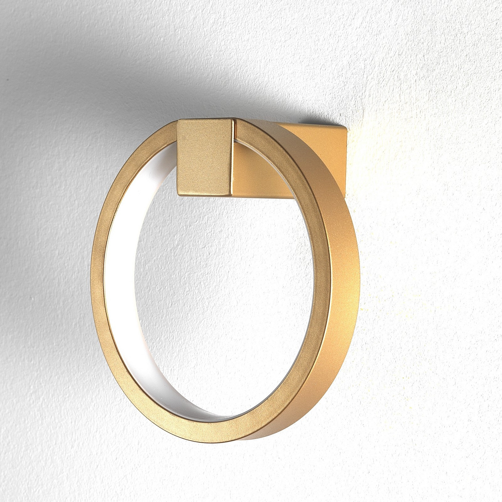 Applique LED Holes Gold in Alluminio colore Oro satinato, d15x7.5 cm