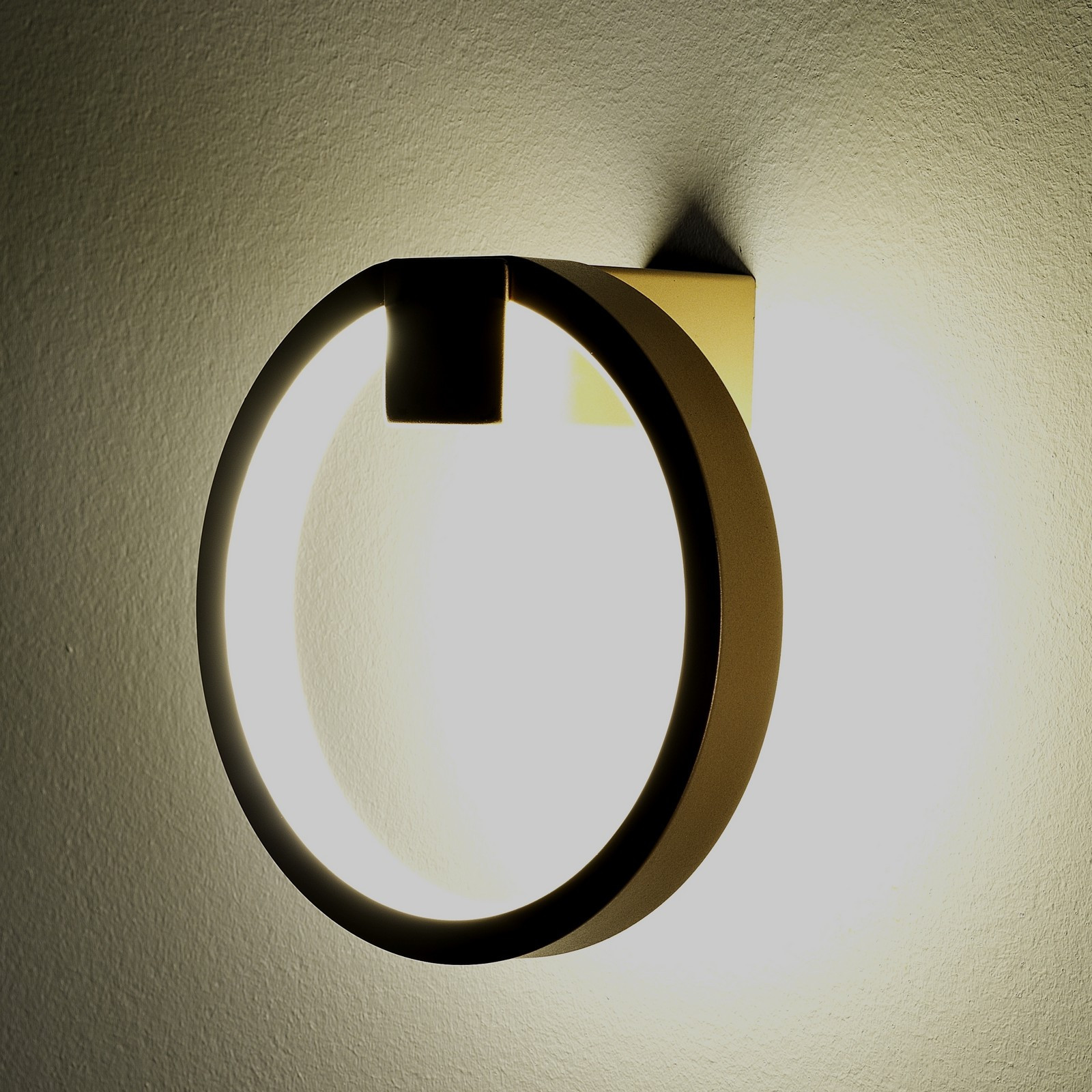 Applique LED Holes Gold in Alluminio colore Oro satinato, d15x7.5 cm
