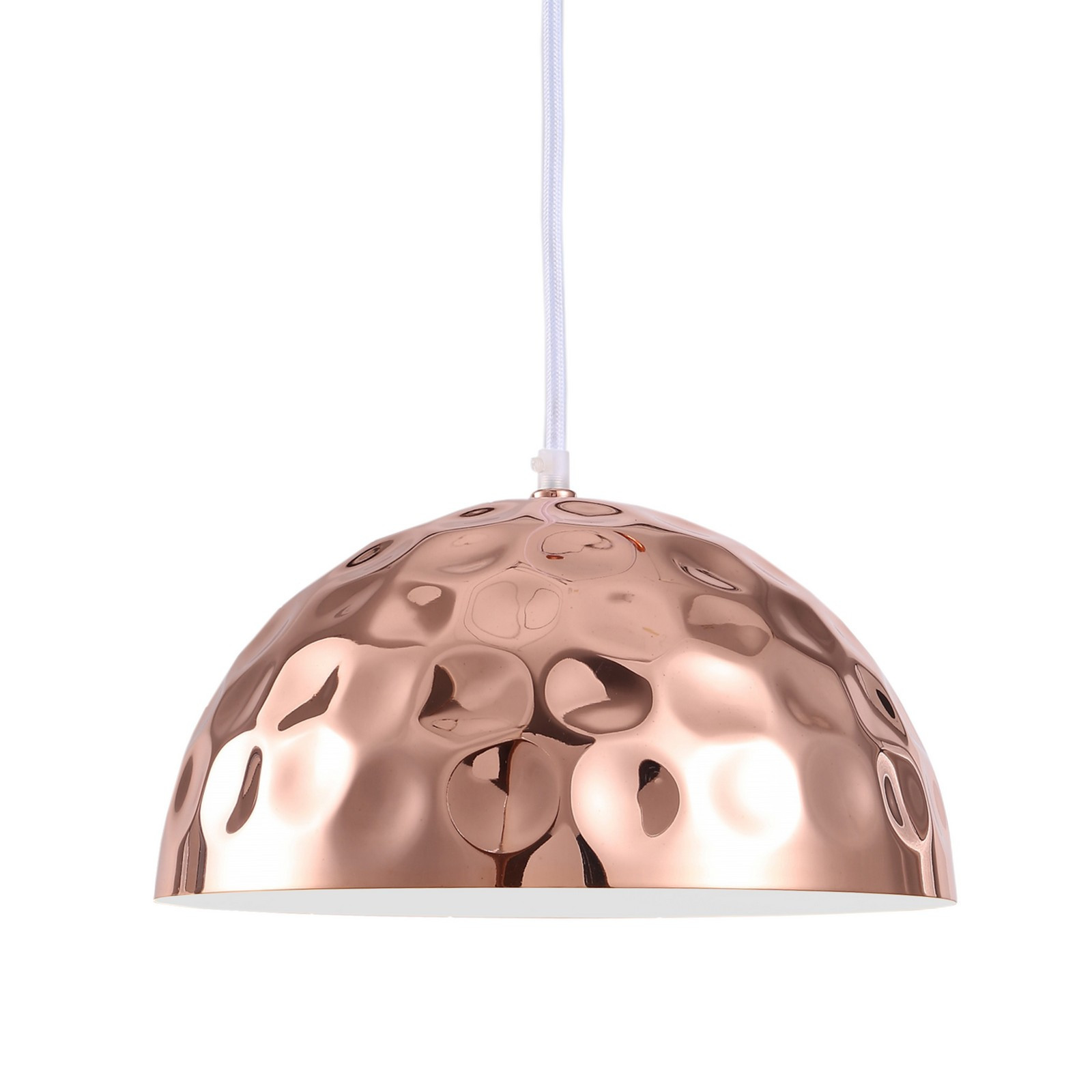 Lampadario realizzato in acciaio colore Rame dimensioni cm. D.40 x H.23 filo elettrico regolabile