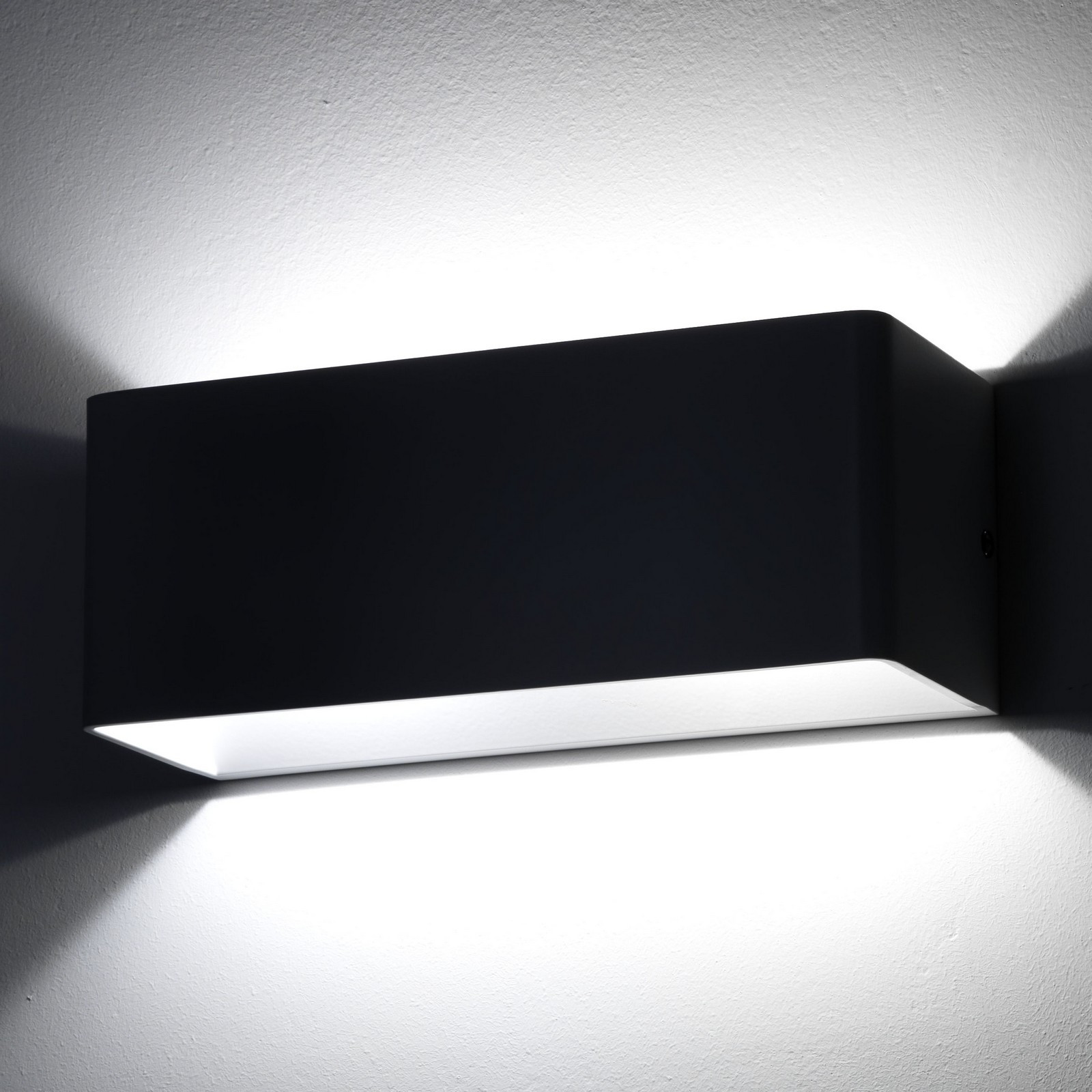 Applique LED Boston Grande in Alluminio Bianco opaco, 25x10 h10 cm