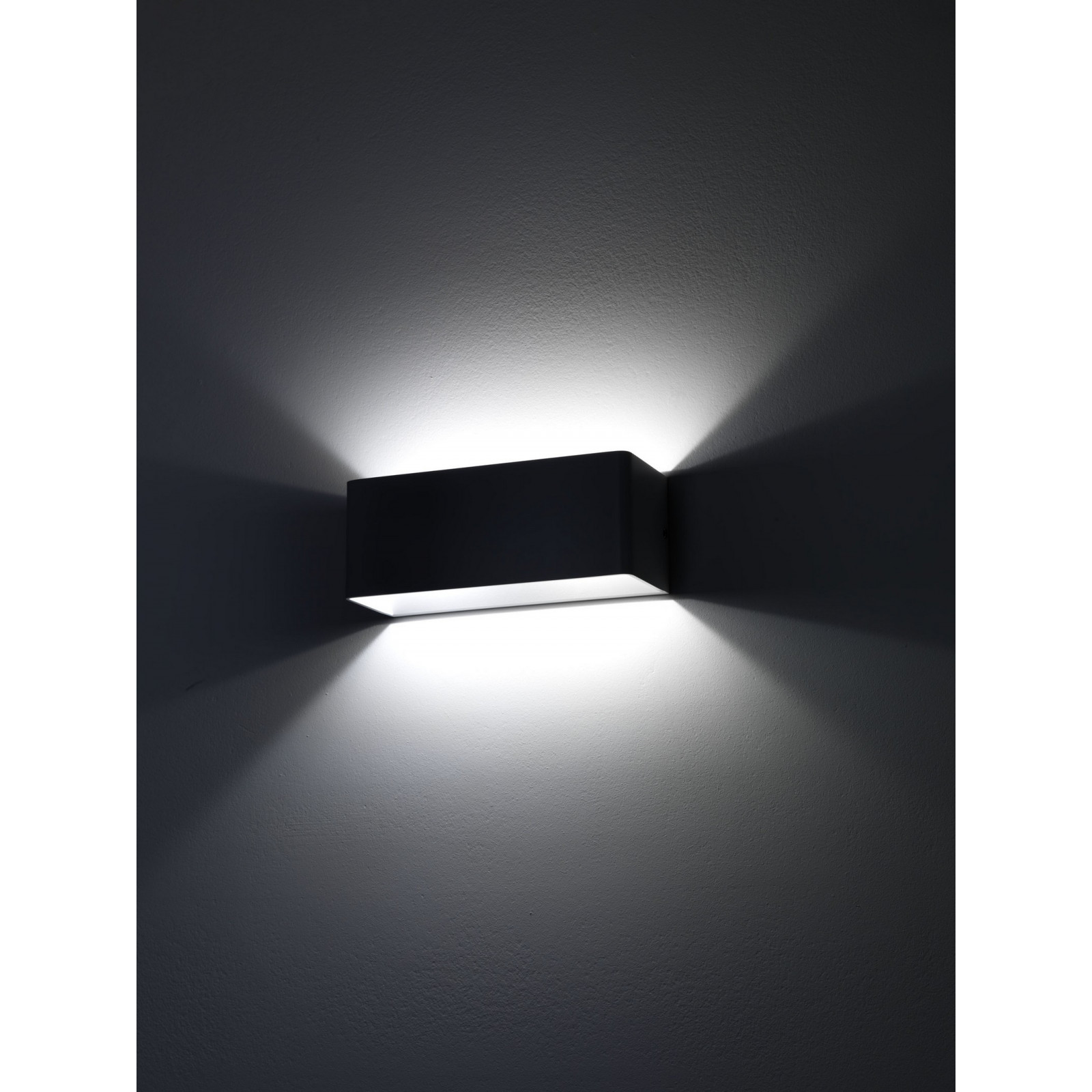 Applique LED Boston Grande in Alluminio Bianco opaco, 25x10 h10 cm