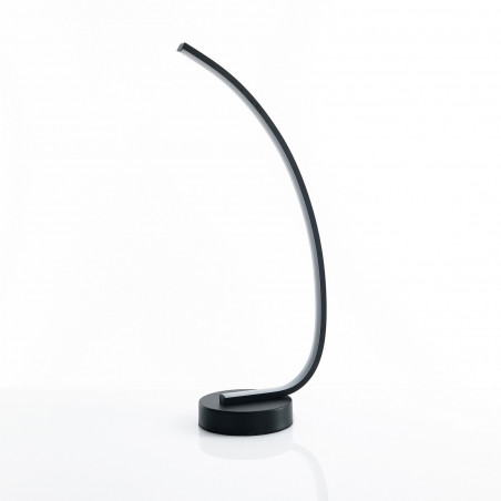 Lampada da Tavolo Slim in Alluminio verniciato Nero opaco, 15x28 h58 cm