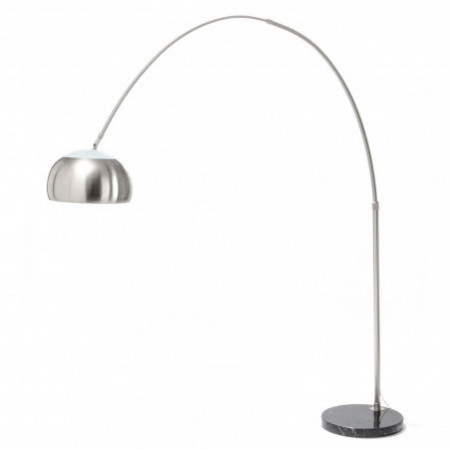 Lampada da terra ad arco struttura realizzata in metallo Satinato base in marmo Nero dimensione lampada cm. H.220 x L.190