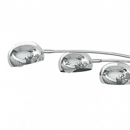 Lampada da terra Five in Metallo cromato base in Marmo Bianco, h216 cm