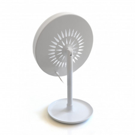 Specchio da Tavolo con Led Touch 2 intensità  Bianco lucido, 20x17xh35 cm