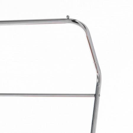 Stender / Porta Asciugamani in Metallo Bianco lucido / cromato e finitura Rovere, 80x48xh162 cm