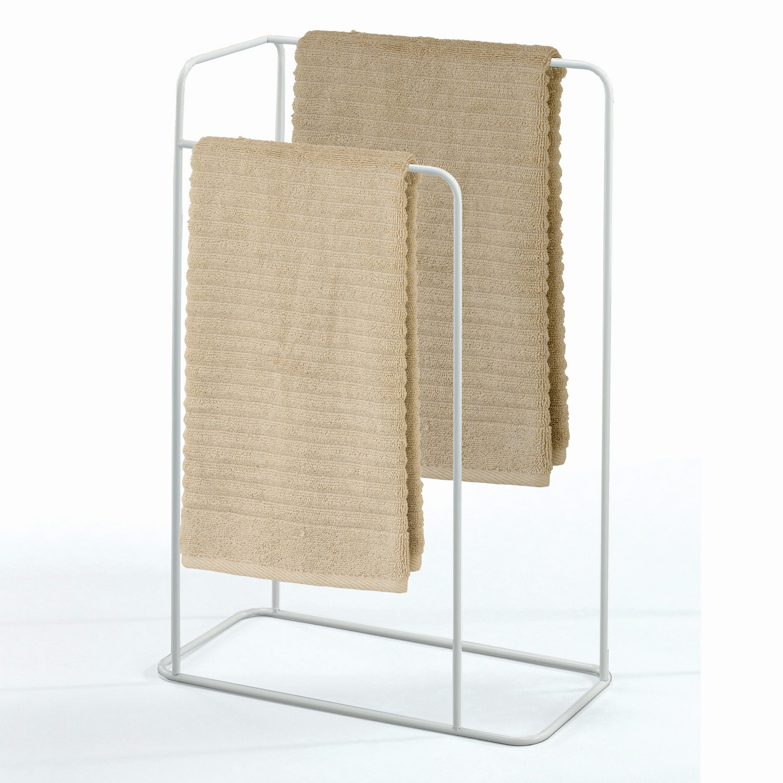 Colonna Porta Asciugamani in Acciaio Bianco opaco, 49x22xh75 cm
