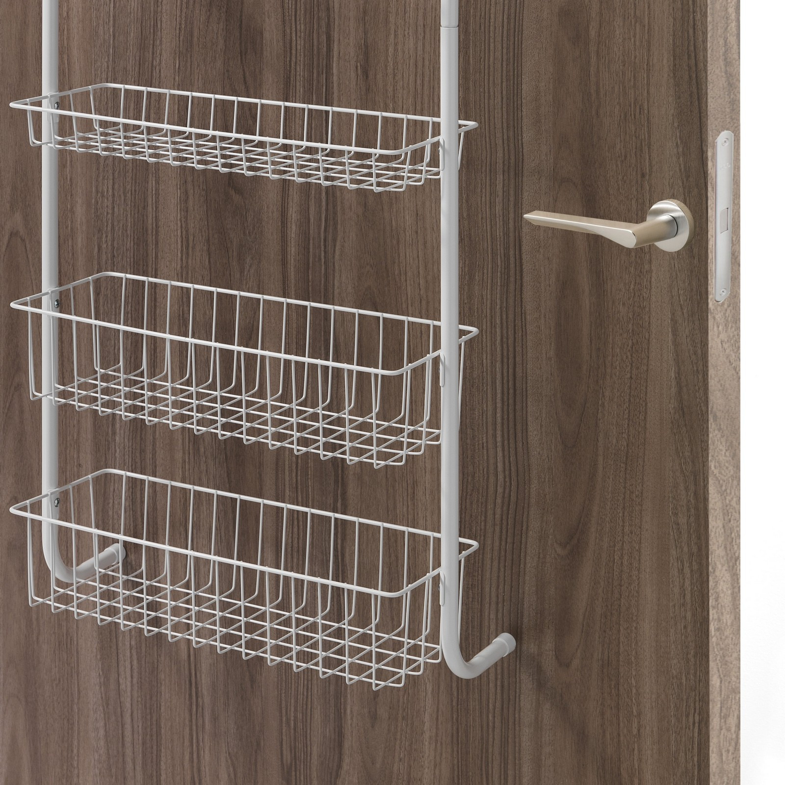 Organizer per Porta in Acciaio Bianco lucido, 46.5x20.5xh131 cm