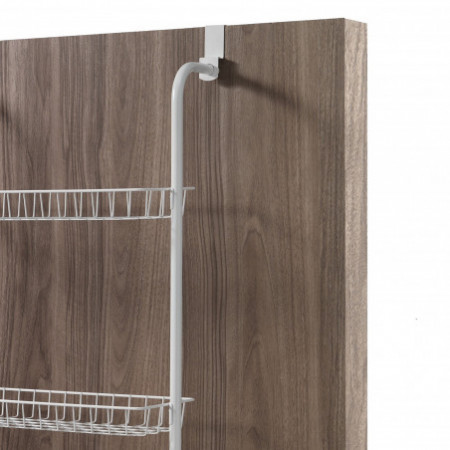 Organizer per Porta in Acciaio Bianco lucido, 46.5x20.5xh131 cm