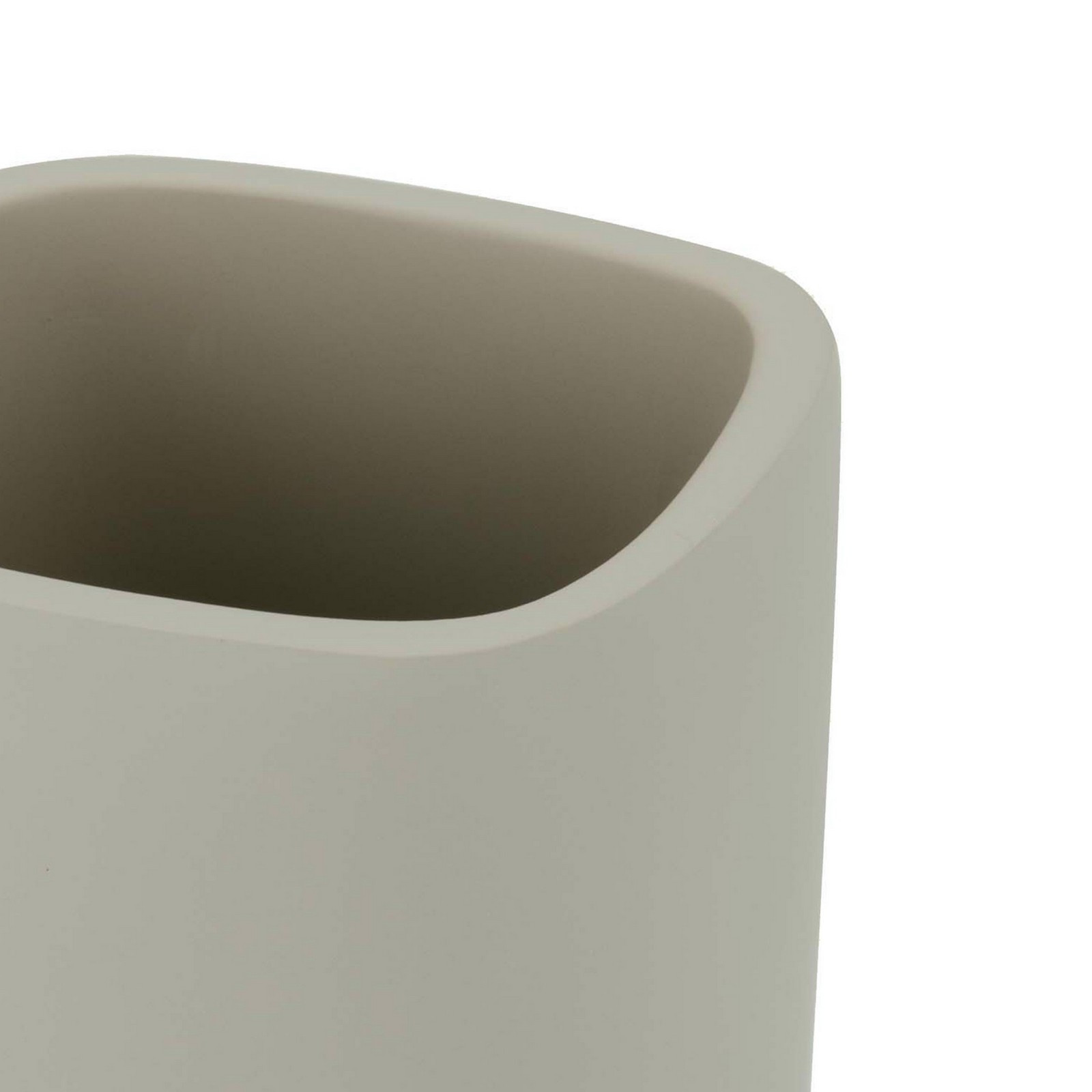 Bicchiere portaspazzolini KERAMIK in ceramica colore Tortora, 7x7 h10 cm