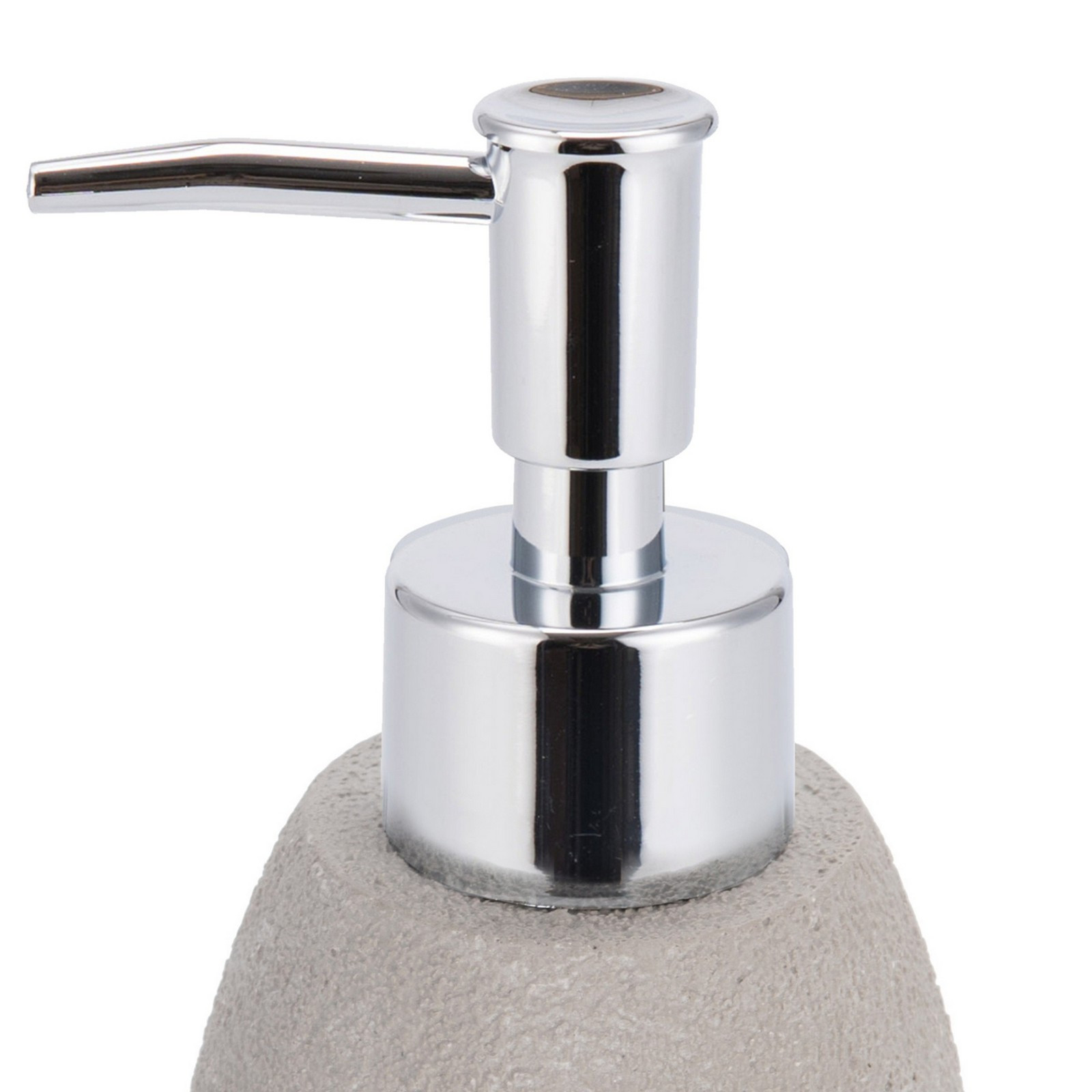 Dispenser Portasapone TADAO in Poliresina effetto cemento colore Grigio, 7x7 h16 cm