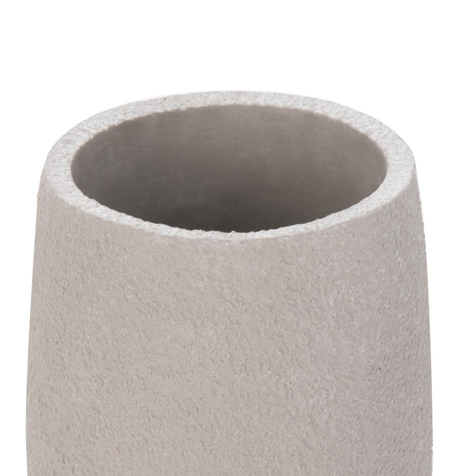 Bicchiere portaspazzolini TADAO in Poliresina effetto cemento colore Grigio, 7x7 h9.7 cm