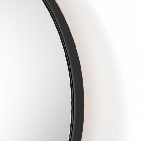 Specchio da Parete SLIM in Acciaio finitura Nero opaco, d60 cm