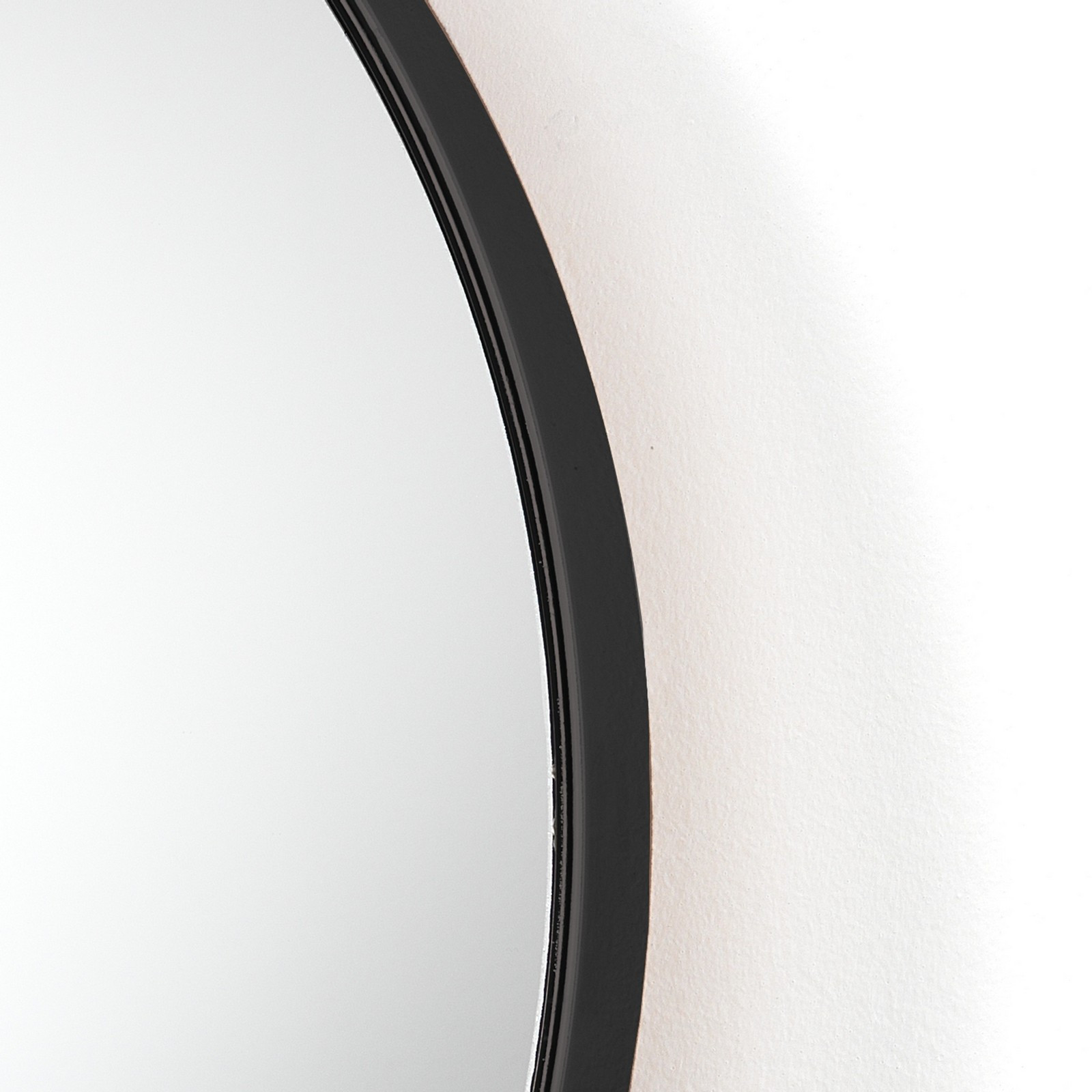 Specchio da Parete SLIM in Acciaio finitura Nero opaco, d60 cm