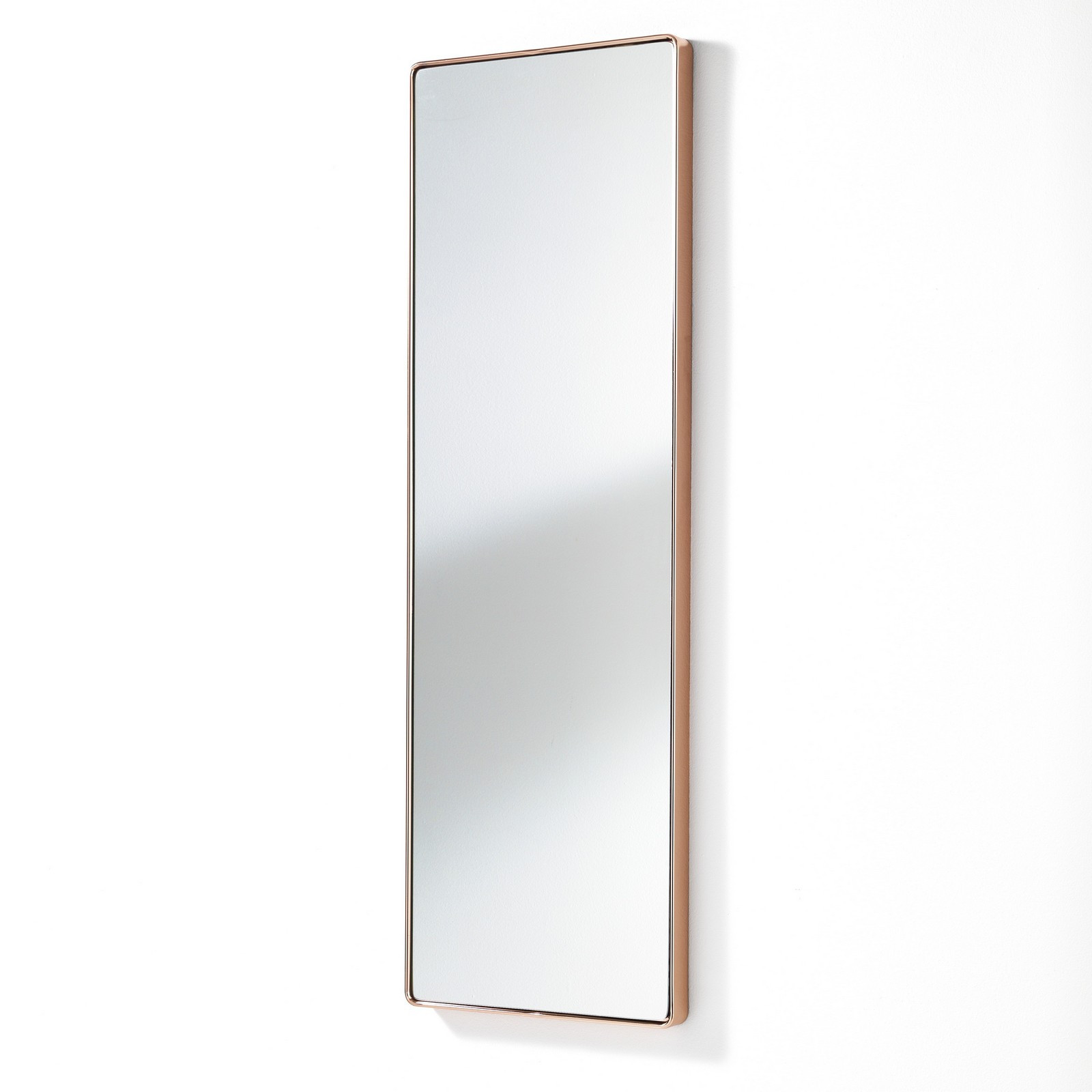 Specchio da Parete SLIM in Acciaio finitura Rame lucido, 40x3.5 h120 cm