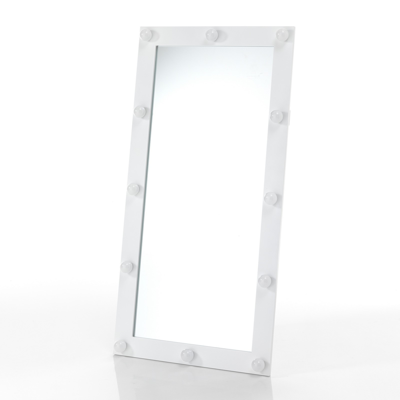 Specchiera da Terra / parete STAR laccato Bianco opaco, 60x120 cm
