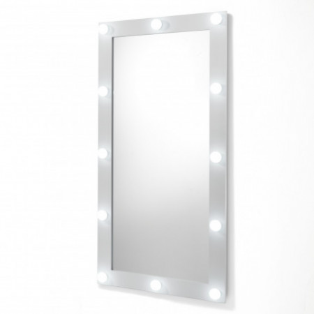 Specchiera da Terra / parete STAR laccato Bianco opaco, 60x120 cm