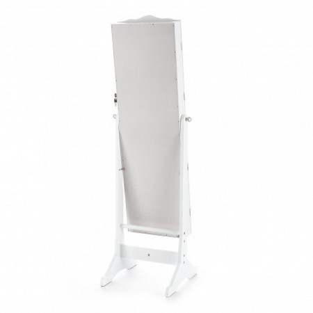 Specchiera VIP con contenitore laccata Bianco opaco, 40x152 cm