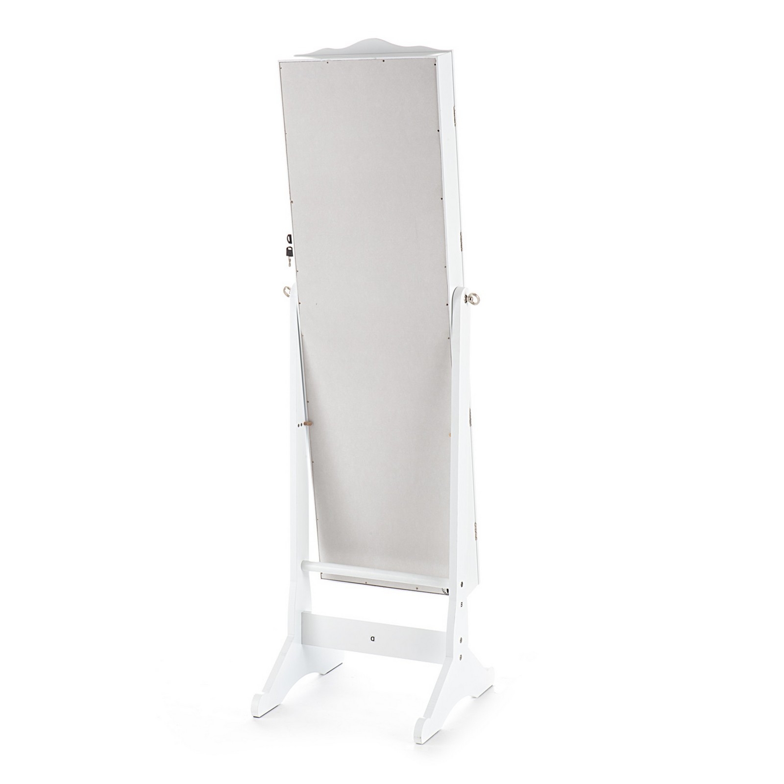 Specchiera VIP con contenitore laccata Bianco opaco, 40x152 cm