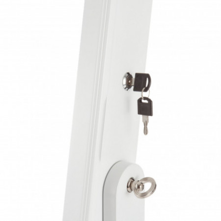 Specchiera VIP con contenitore laccata Bianco opaco, 40x152 cm