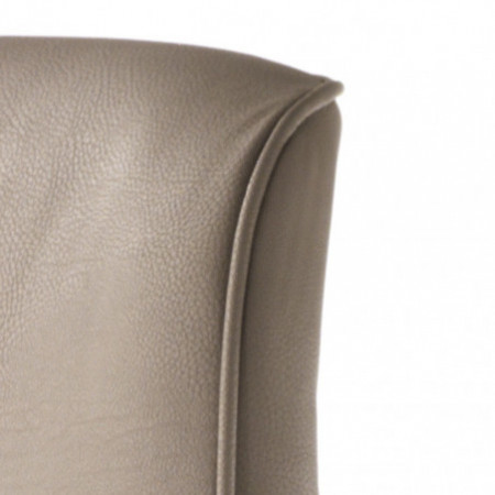 Poltrona da ufficio regolabile e girevole URBINO BIG in seduta Pelle sintetica tortora con ruote, 64x75 h116/126 cm