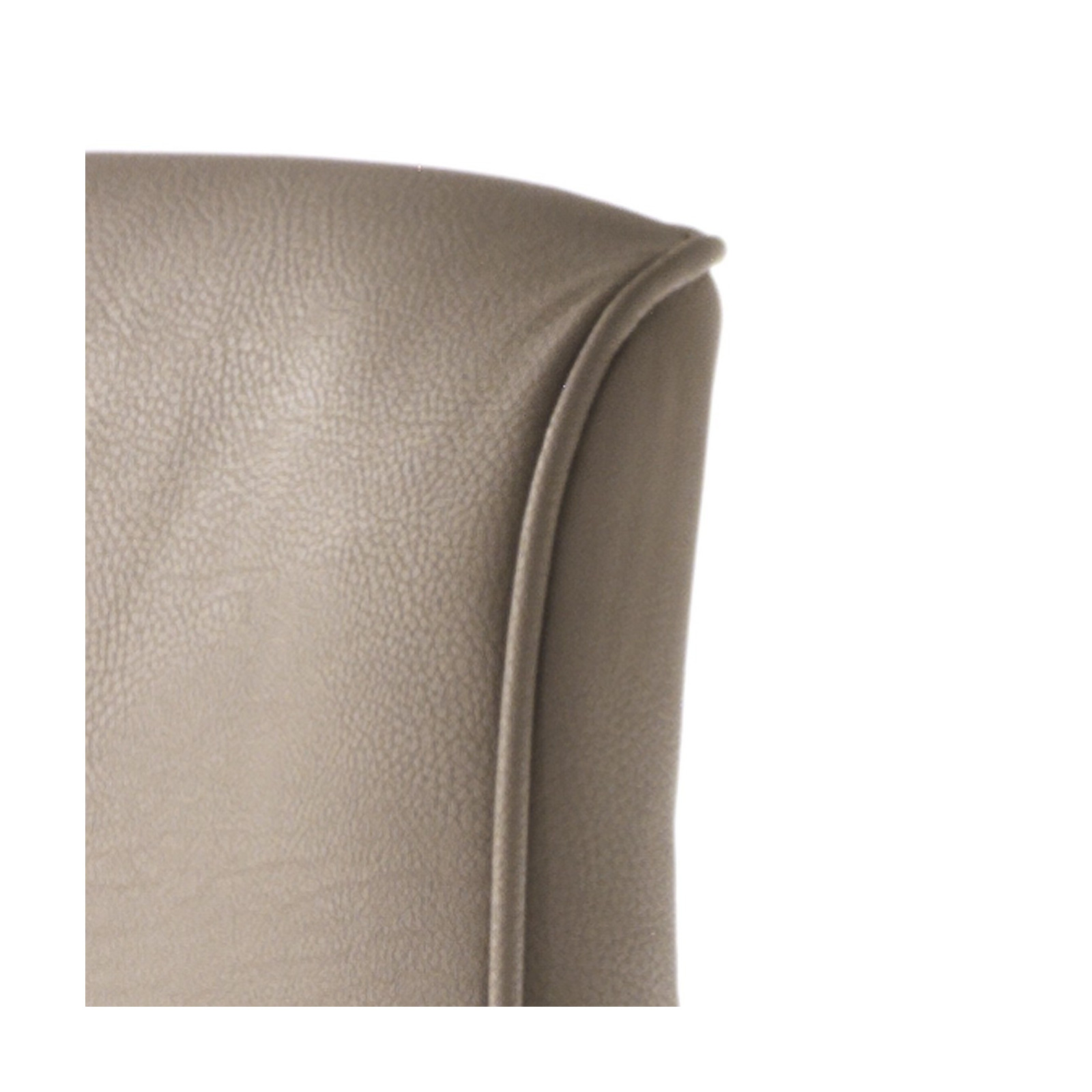 Poltrona da ufficio regolabile e girevole URBINO BIG in seduta Pelle sintetica tortora con ruote, 64x75 h116/126 cm