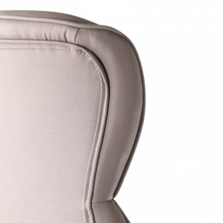 Poltrona da ufficio regolabile e girevole URBINO BIG in seduta Pelle sintetica tortora con ruote, 64x75 h116/126 cm