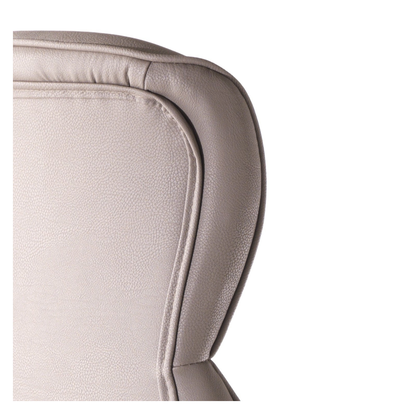 Poltrona da ufficio regolabile e girevole URBINO BIG in seduta Pelle sintetica tortora con ruote, 64x75 h116/126 cm